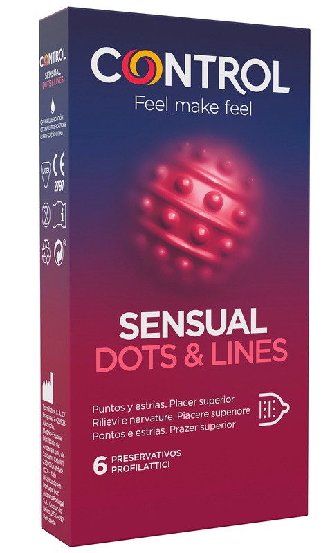 CONTROL SENSUAL DOTS&LINES 6 PEZZI - farmasconti.eu