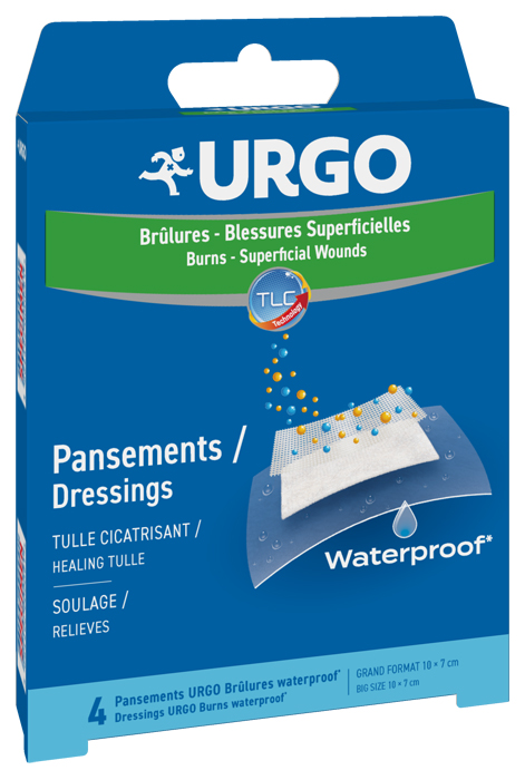 URGO USTIONI SUPERFICIALI WATERPROOF 10 X 7 CM 4 PEZZI - farmasconti.eu