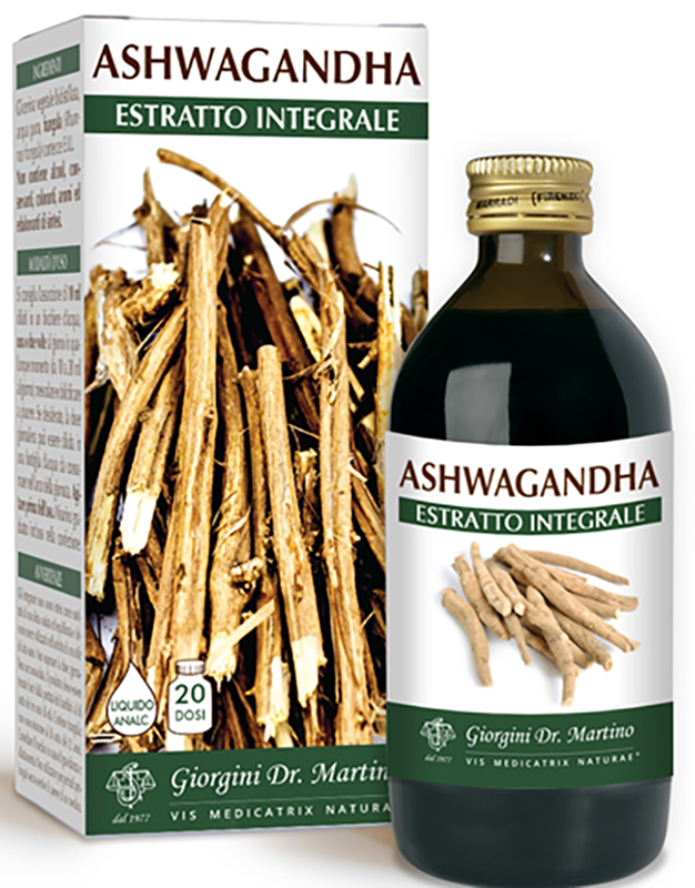 ASHWAGANDHA ESTRATTO INTEGRALE LIQUIDO ANALCOLICO 200 ML - farmasconti.eu