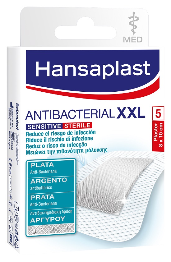 HANSAPLAST SENSITIVE MEDICAZIONE EXTRA EXTRA LARGE SILVER 5 PEZZI - farmasconti.eu
