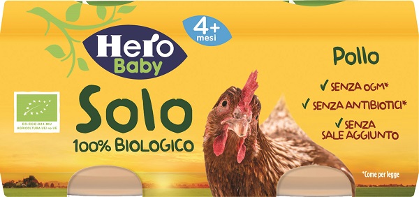 HERO SOLO OMOGENEIZZATO POLLO 100% BIO 2X80G - farmasconti.eu