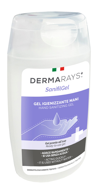 DERMARAYS SANIFIL GEL IGIENIZZANTE MANI PRONTO ALL'USO ALCOOL 80% 100 ML - farmasconti.eu