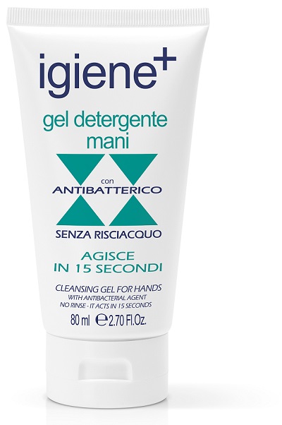 IGIENE+ GEL DETERGENTE MANI ANTIBATTERICO SENZA RISCIACQUO 80 ML - farmasconti.eu