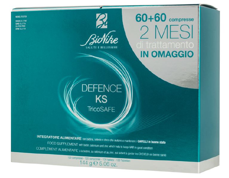 DEFENCE KS TRICOSAFE BIPACK 60 COMPRESSE + 60 COMPRESSE - farmasconti.eu