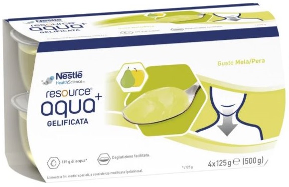 RESOURCE AQUA ACQUA GELIFICATA+APPLEPEAR CUP 6 4X125 G - farmasconti.eu