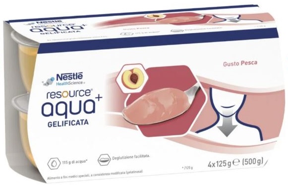 RESOURCE AQUA ACQUA GELIFICATA+PEACH CUP 6 4X125 G - farmasconti.eu