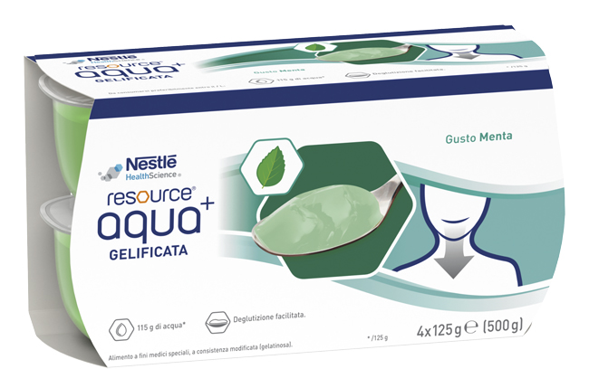 RESOURCE AQUA ACQUA GELIFICATA+MINT CUP 6 4X125 G - farmasconti.eu
