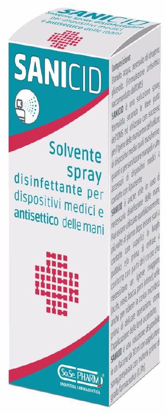 SANICID SOLUZIONE SPRAY PER DISINFEZIONE DISPOSITIVI MEDICI E ANTISETTICO MANI 30 ML - farmasconti.eu