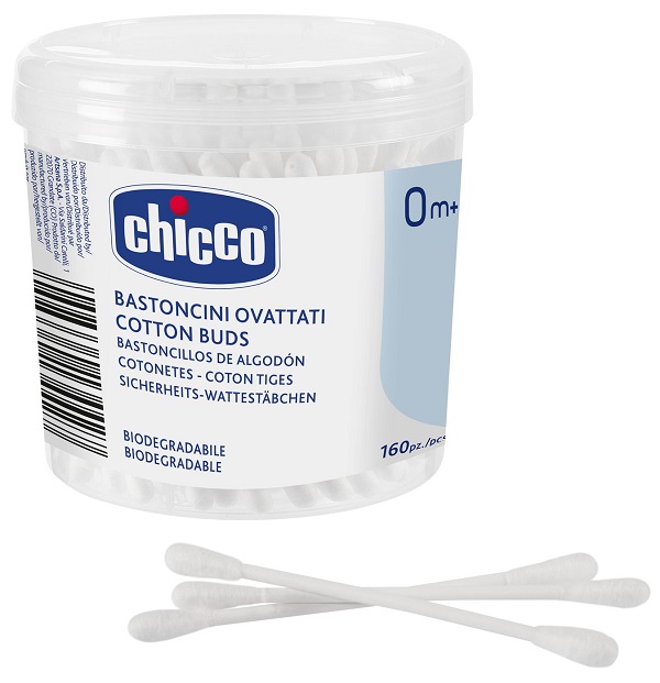 CHICCO BASTONCINI COTONATI 160 PEZZI - farmasconti.eu