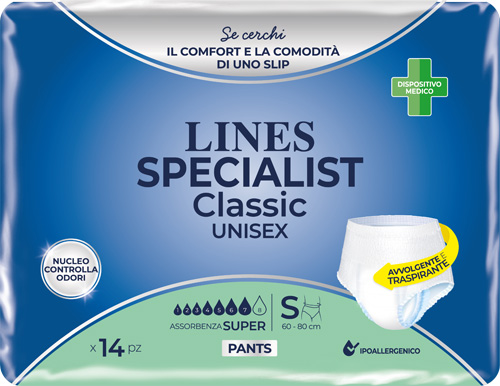 PANNOLONE A MUTANDA LINES SPECIALIST CLASSIC PANTS SUPER S 14 PEZZI - farmasconti.eu