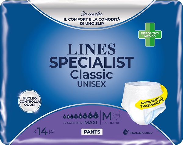 PANNOLONE A MUTANDA LINES SPECIALIST CLASSIC PANTS MAXI M 14 PEZZI - farmasconti.eu