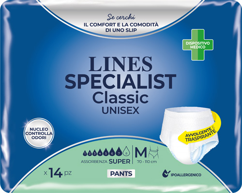 PANNOLONE A MUTANDA LINES SPECIALIST CLASSIC PANTS SUPER M 14 PEZZI - farmasconti.eu