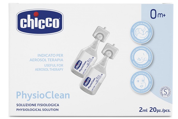 SOLUZIONE FISIOLOGICA PER AEROSOL CHICCO PHYSIOCLEAN 20 X 2 ML - farmasconti.eu