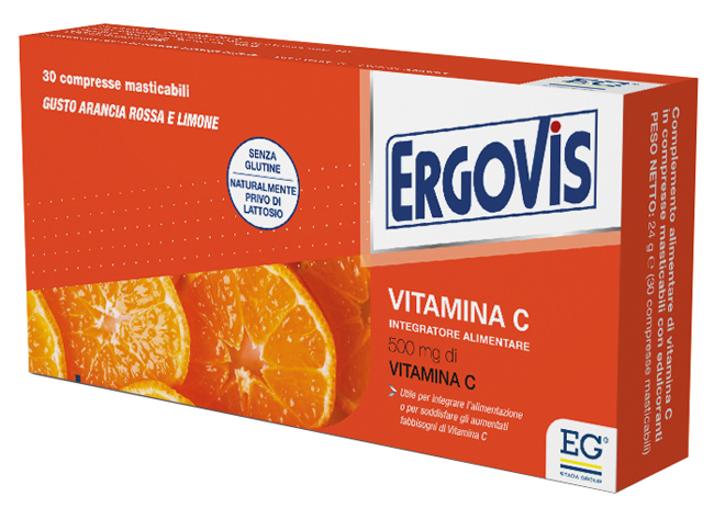 ERGOVIS VITAMINA C 500MG 30 COMPRESSE MASTICABILI - farmasconti.eu