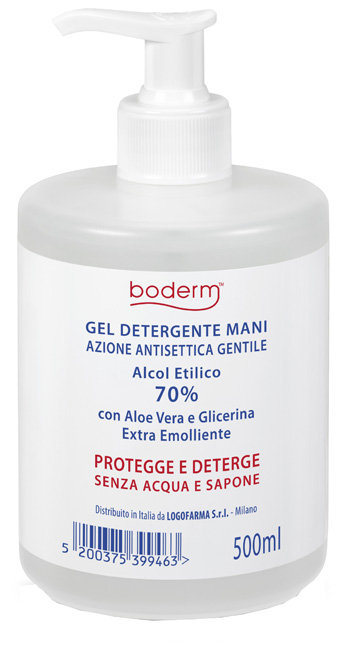 BODERM HAND CLEANSING GEL 70% 500 ML CON DISPENSER - farmasconti.eu
