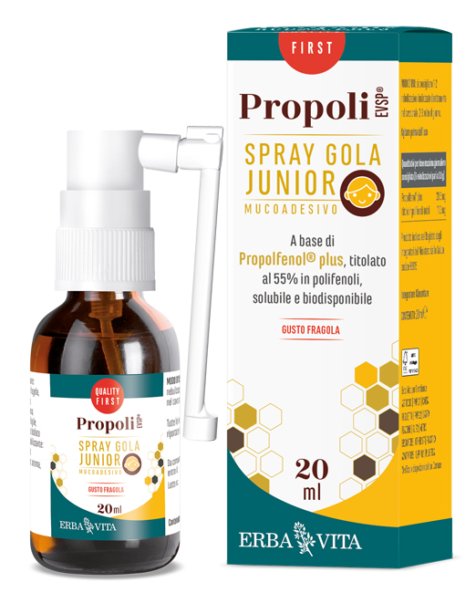 PROPOLI EVSP SPRAY GOLA JUNIOR GUSTO FRAGOLA 20 ML - farmasconti.eu