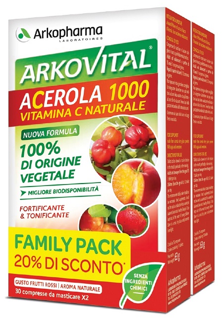 ARKOVITAL ACEROLA 1000 PACK FAMILY 60 COMPRESSE - farmasconti.eu