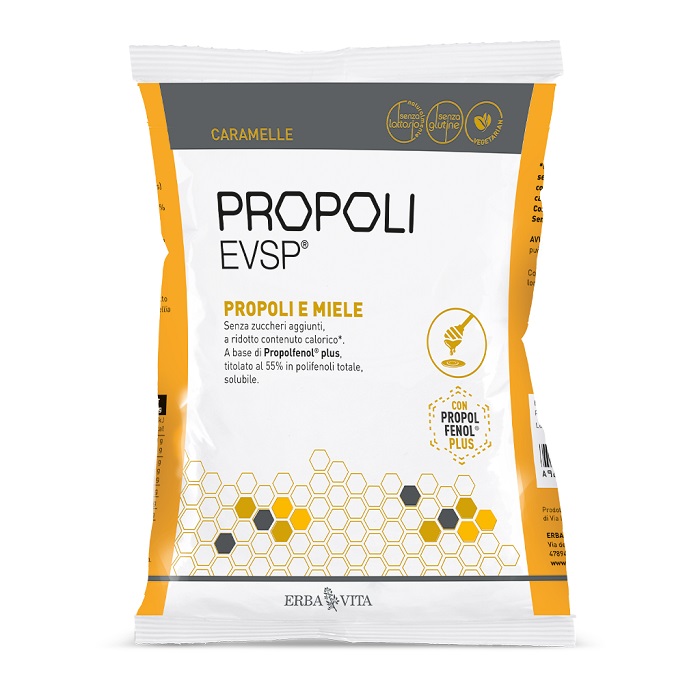 PROPOLI EVSP CARAMELLE PROPOLI MIELE 65 G - farmasconti.eu