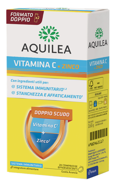 AQUILEA VITAMINA C 14 COMPRESSE EFFERVESCENTI BIPACK - farmasconti.eu