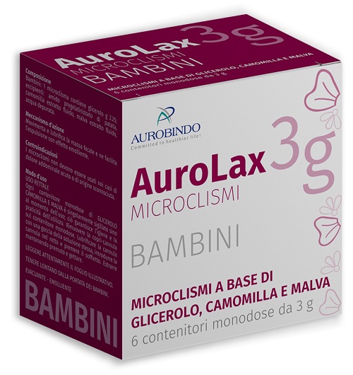 MICROCLISMI PER BAMBINI AUROLAX 6 CONTENITORI 3 G - farmasconti.eu