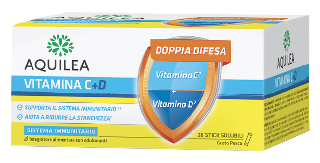AQUILEA VITAMINA C+D 28 BUSTINE STICK - farmasconti.eu