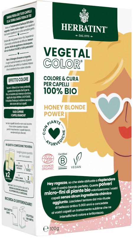 HERBATINT VEGETAL COLOR HONEY BLOND POWER ITA 100 G - farmasconti.eu