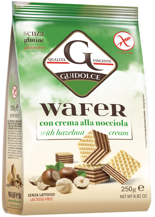 WAFER CON CREMA ALLA NOCCIOLA 250 G - farmasconti.eu