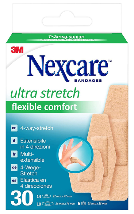 CEROTTO PREPARATO NEXCARE COMFORT 360 GRADI N1130ASD04 ASSORTITI 3 MISURE 14 CEROTTI 22X57MM + 6 CEROTTI 23X28MM + 10 CEROTTI 28X76MM - farmasconti.eu