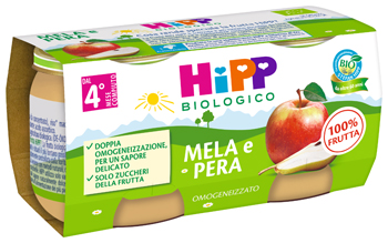 HIPP OMOGENEIZZATO MELA/PERA 2 X 80 G - farmasconti.eu