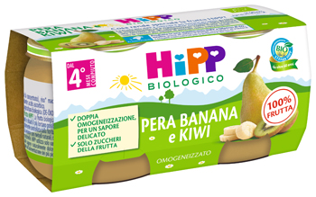 HIPP BIO OMOGENEIZZATO KIWI/BANANA/PERA 2X80 G - farmasconti.eu