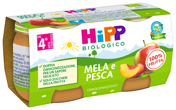 HIPP BIO OMOGENEIZZATO MELA/PESCA 2 X 80 G - farmasconti.eu