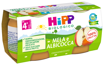HIPP BIO OMOGENEIZZATO ALBICOCCA/MELA 2X80 G - farmasconti.eu