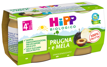 HIPP BIO OMOGENEIZZATO PRUGNA E MELA 2 X 80 G - farmasconti.eu