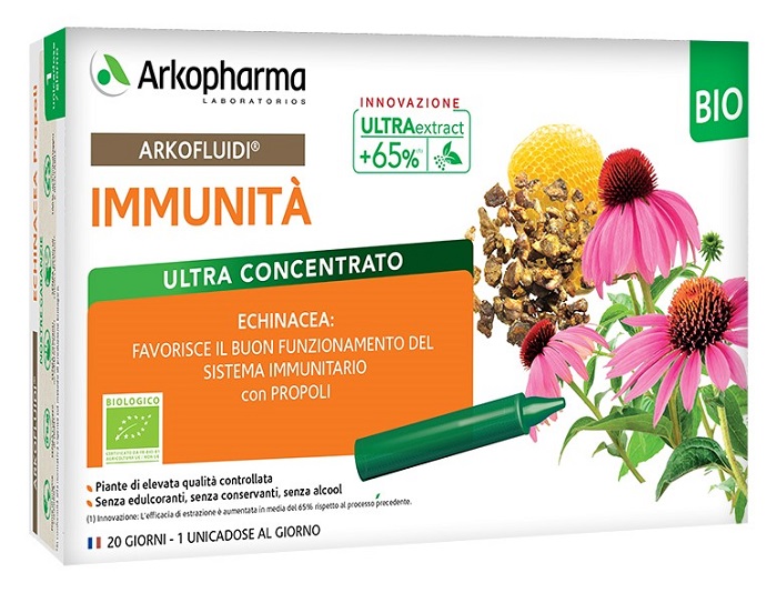 ARKOFLUIDI IMMUNITA' PROPOLI ECHINACEA BIO 20 FIALOIDI 15 ML - farmasconti.eu
