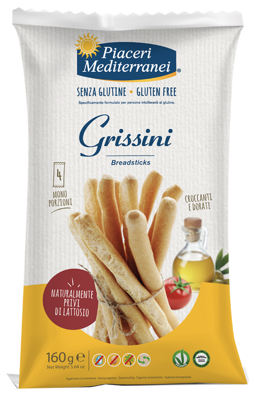 PIACERI MEDITERRANEI GRISSINI 160 G - farmasconti.eu