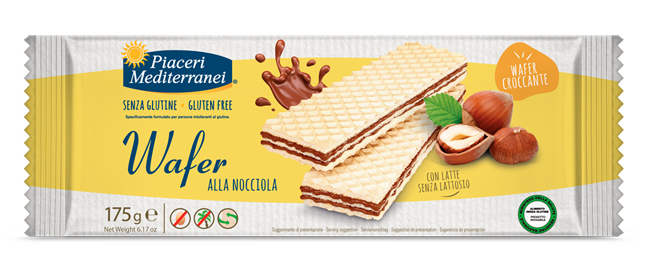 PIACERI MEDITERRANEI WAFER NOCCIOLA 175 G - farmasconti.eu