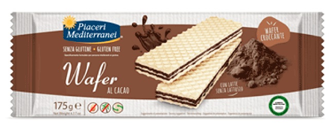 PIACERI MEDITERRANEI WAFER CACAO 175 G - farmasconti.eu