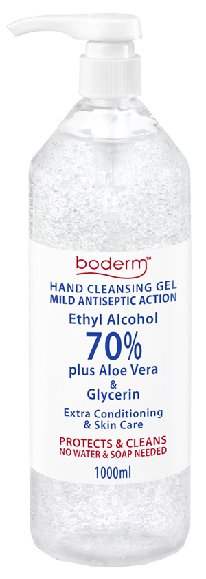 BODERM HAND CLEANSING GEL 70% 1 LITRO CON DISPENSER - farmasconti.eu