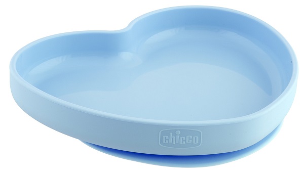 CHICCO PIATTO CUORE VENTOSA SILICONE BLU - farmasconti.eu