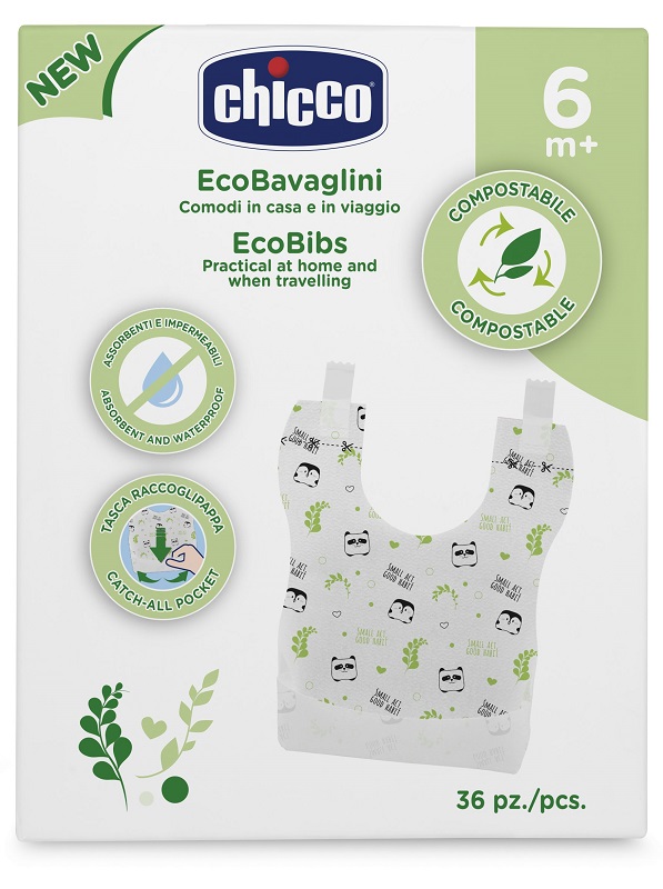CHICCO BAVAGLINI MONOUSO COMPOSTABILI 36 PEZZI - farmasconti.eu