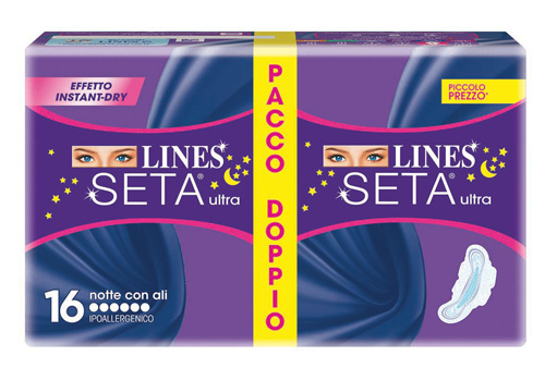 LINES SETA ULTRA ASSORBENTE NOTTE 16 PEZZI - farmasconti.eu