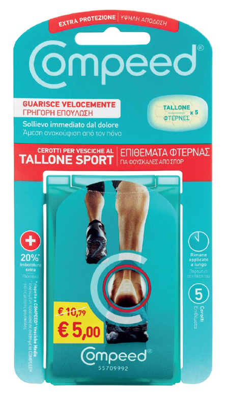 COMPEED CEROTTI PER VESCICHE AL TALLONE SPORT 5 PEZZI PROMO 5 EURO - farmasconti.eu