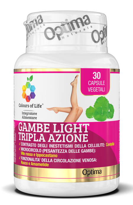 COLOURS OF LIFE GAMBE LIGHT TRIPLA AZIONE 30 CAPSULE VEGETALI 850 MG - farmasconti.eu