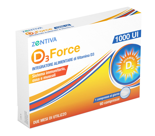 D3 FORCE ZENTIVA 1000UI 60 COMPRESSE - farmasconti.eu