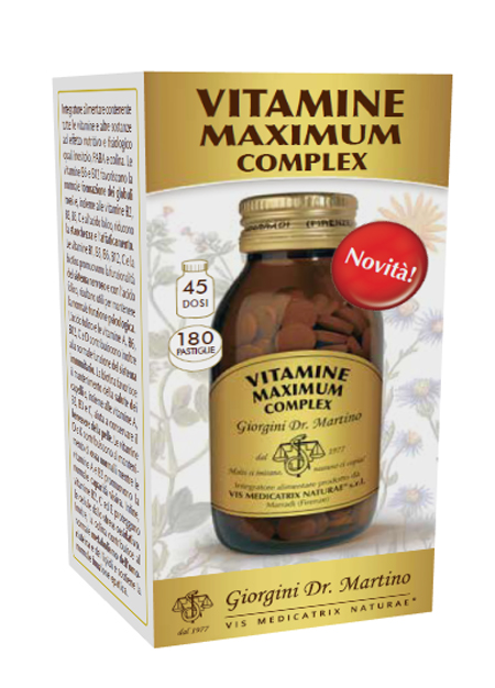 VITAMINE MAXIMUM COMPLEX 180 PASTIGLIE - farmasconti.eu