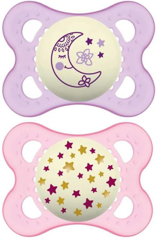 MAM SUCCHIETTO ORIGINAL NIGHT 2-6 MESI SILICONE FEMMINA 2 PEZZI - farmasconti.eu