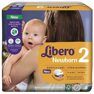LIBERO NEWBORN PANNOLINO PER BAMBINO TAGLIA 2 3-6 34 PEZZI - farmasconti.eu