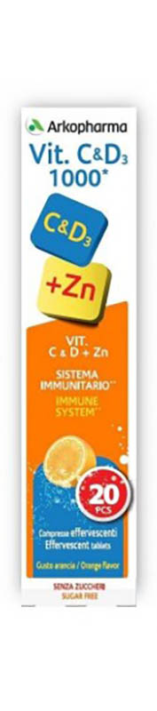 VITAMINE VIT C&D+ZN 20 COMPRESSE EFFERVESCENTI - farmasconti.eu
