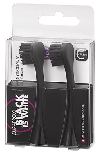 CURAPROX TESTINE RICAMBIO BLACK IS WHITE HYDROSONIC DUO PACK BLACK 2 PEZZI - farmasconti.eu