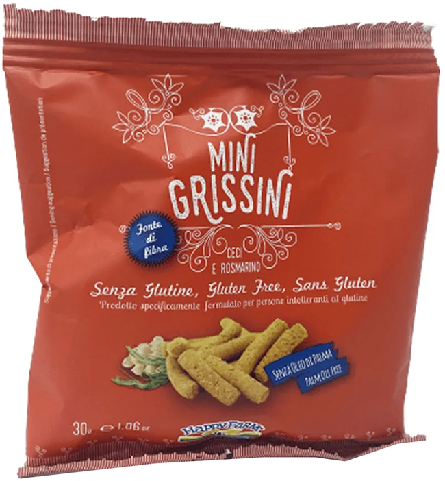 HAPPY FARM MINI GRISSINI CECI/ROSMARINO 30 G - farmasconti.eu